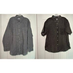 BUNDLE Gray button up shirts men’s XL minimal career going out causal preppy